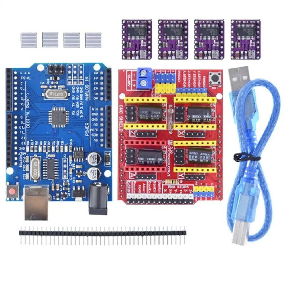 For For Yueyueying 3D Printer Accessory CNC Shield Board Kit A4988 Motor Driver Module Control Board For Desktop Engraving Tool