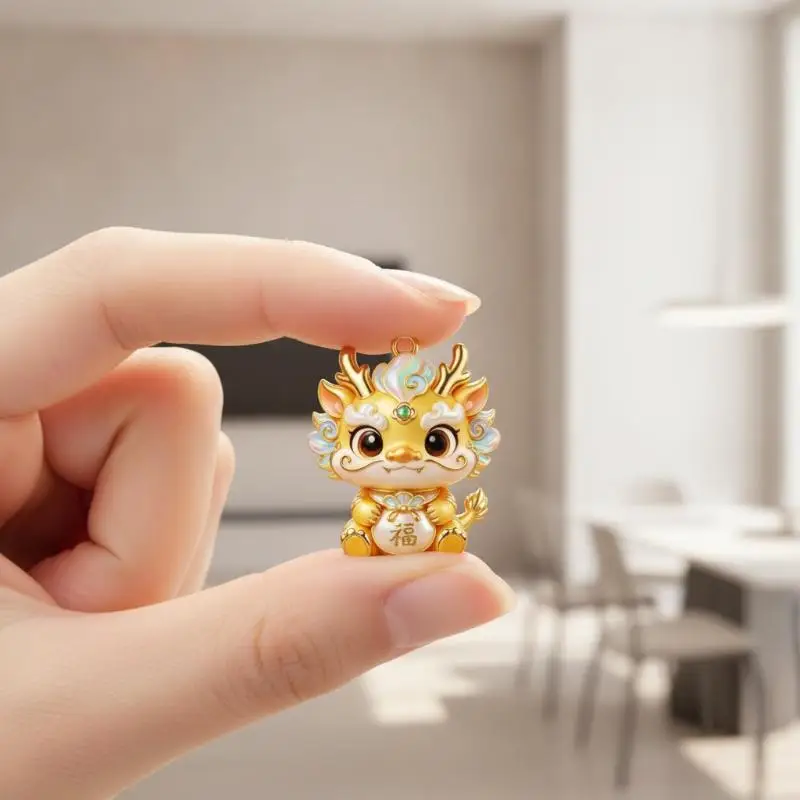 Antique Style Nine-tailed Fox Enamel Pendant Traditional Chinese Mythology Jewelry Collectible for Culture Enthusiasts Gift Acc