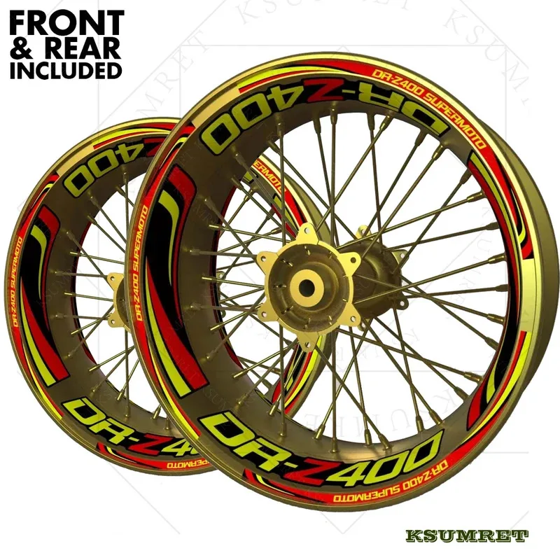 

Vinyl SUZUKI DR Z400 Wheel Sticker DR Z400 Logo Motorcycle Rim Decal Stickers Set