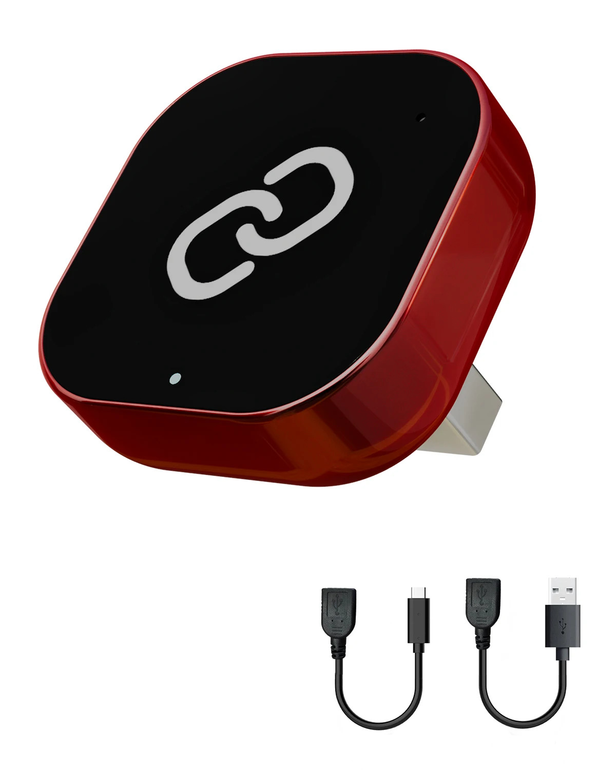 

Wireless CarPlay & Android Auto Adapter Plug & Play, Auto Reconnect, Wired to Wireless,Compatible with iPhone\Android-Red