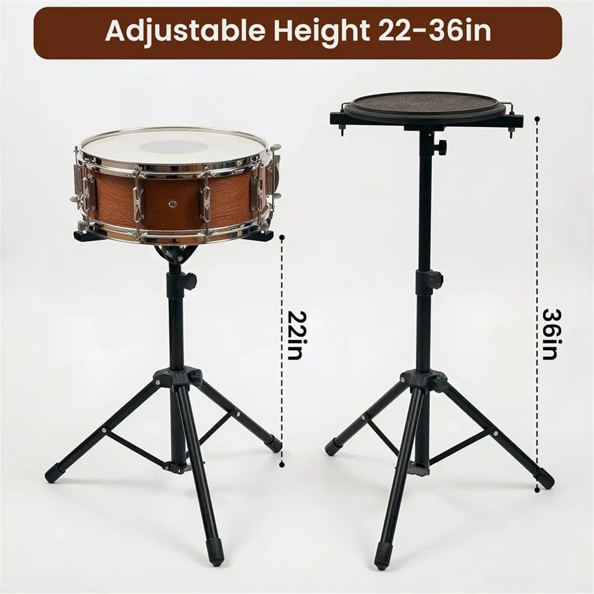 【COUNTDOWN DEAL】 Drum Stand,Adjustable Angle Dumb Drum Stand,for 11 12 Inch Snare Drum, Drum Practice Stand for Drum Beginners