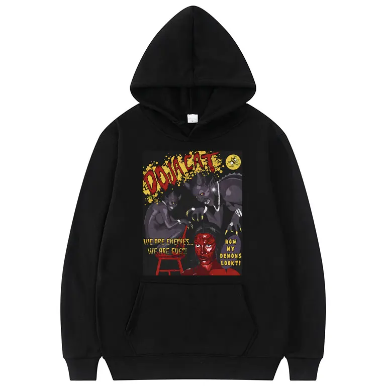 

Rapper Doja Cat Scarlet Tour Hoodie How My Demons Look Hoodies Men Women Hip Hop Oversized Sweatshirt Men's Vintage Streetwear