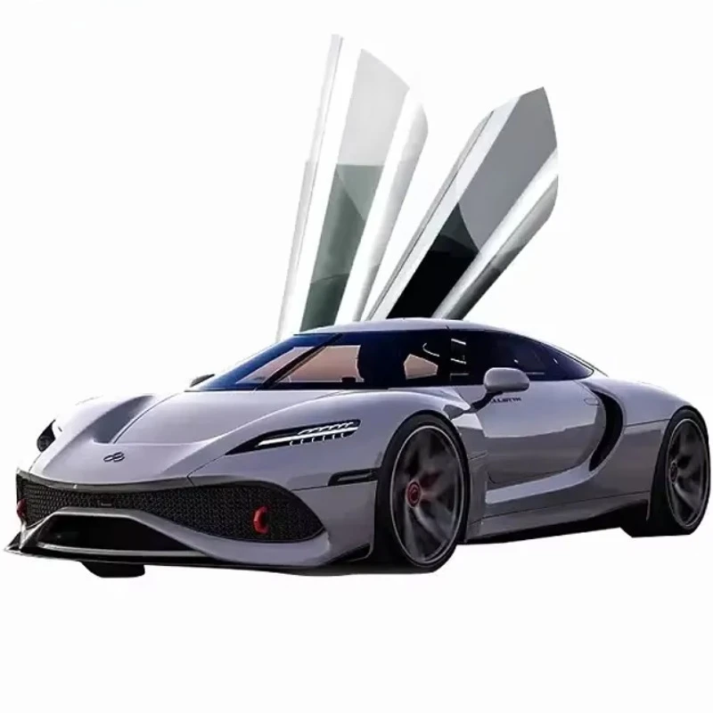 Auto Car Window Tint PET Film UV Blocking Scratch Resistant Blackout Privacy Heat Resistant Black Sun Shade