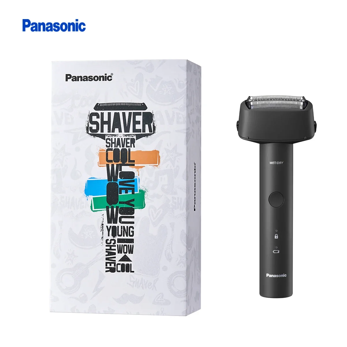 Panasonic Electric Razor for Men, Wet Dry Shaver with 3-Blade Cutting System, Full Body Washable Rechargeable Razor, Type-C