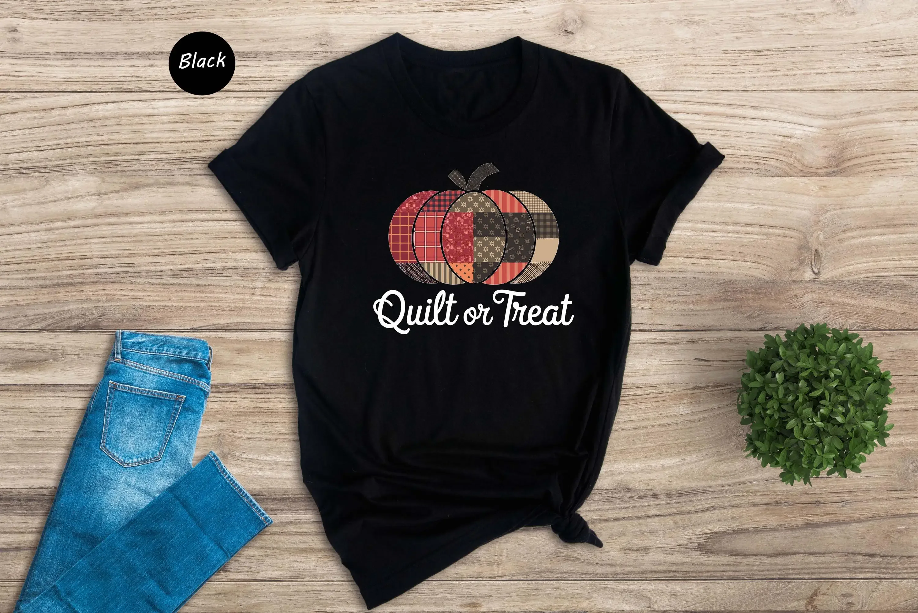 Quilt Or TreaT T Shirt Quilters Halloween Quilting Lovers For Mom Funny Quilter