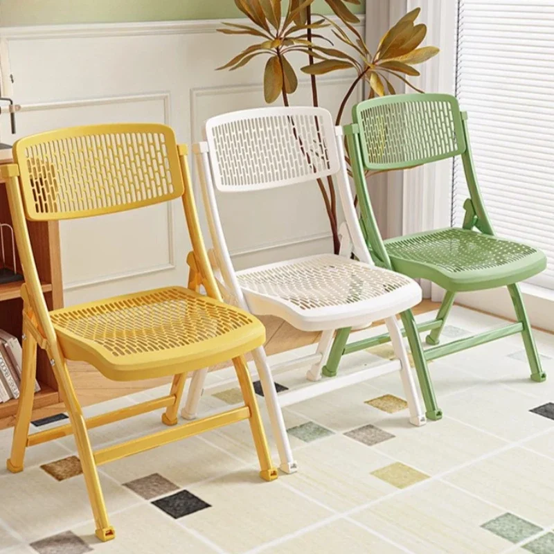 Folding Chair University Dormitory Computer Chair Backrest Plastic Stool Training Chair Conference Office Chair Dining Chair