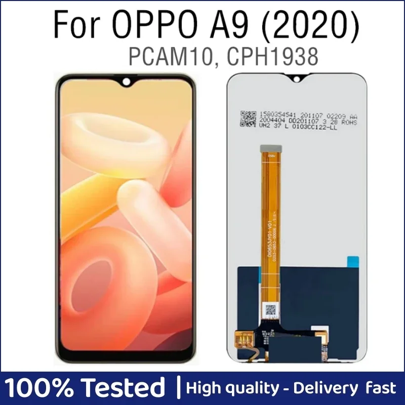 

FOR OPPO A9 2019 LCD Display Touch Screen Digitizer Assembly Replacement parts For OPPO A9 PCAM10 CPH1938 LCD