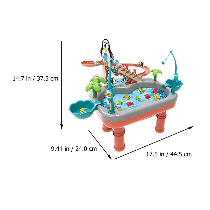 Jouet de pêche magnétique pour enfants, jeu éducatif interactif Parent-enfant, pingouin électrique, escalade des escaliers, cadeau pour garçons et filles