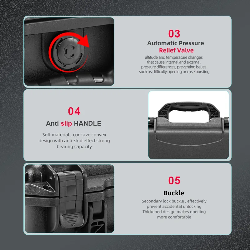 Layers Hartschalenkoffer für DJI Osmo Pocket 4 Kamera-Zubehör, Tragetasche, wasserdichte Box, tragbarer Reisekoffer für Pocket 4 – Detail 13