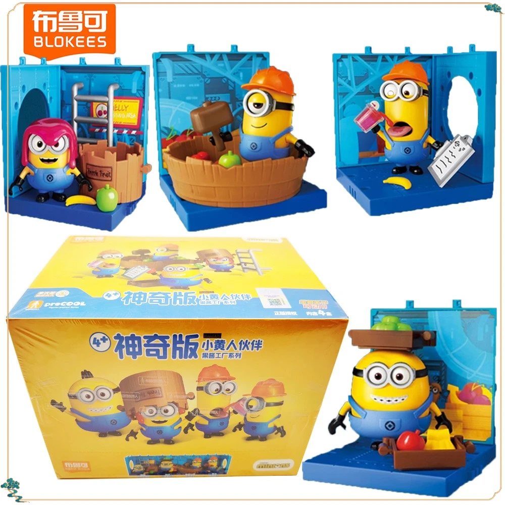 

New Genuine Blokees Minions Action Figure Unique Design Lifelike Model Toys Desk Ornament Decoration Boys Girls Gifts Wholesale