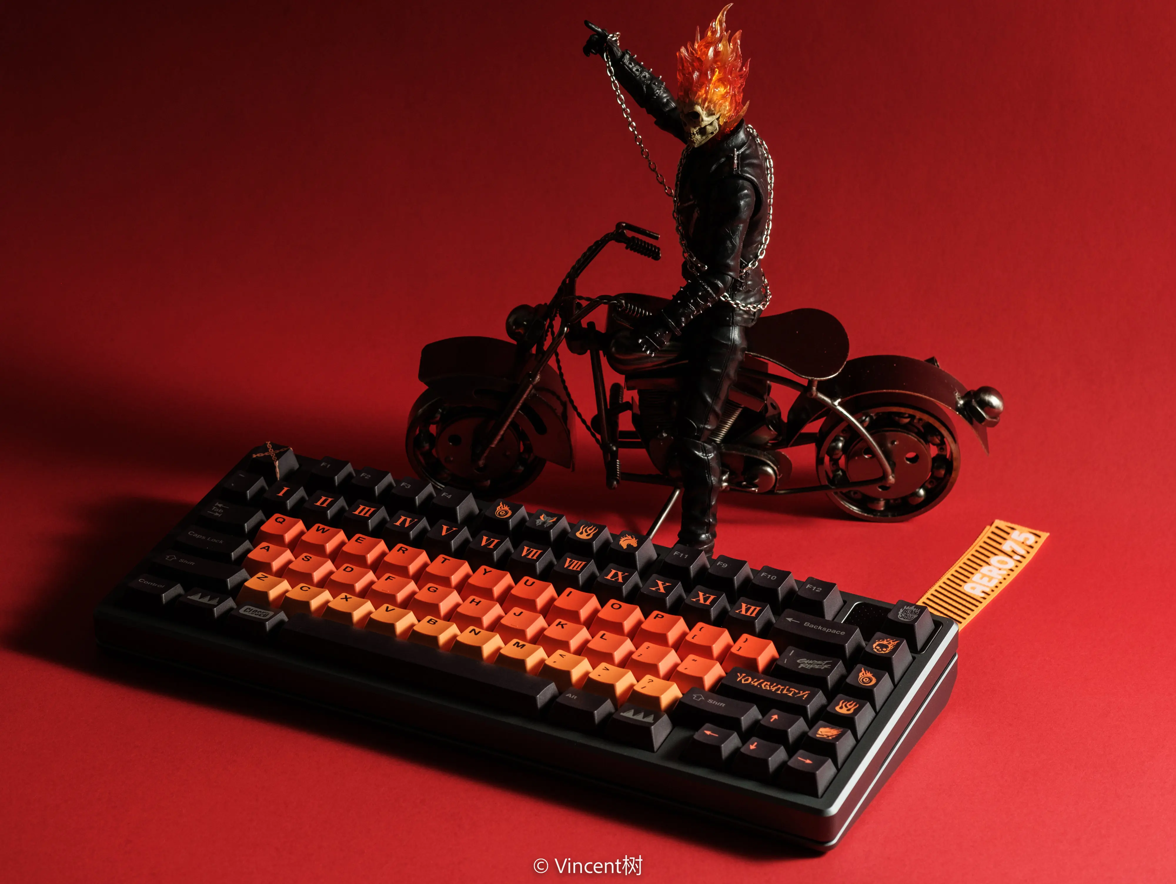 159 Keys Ghost Rider keycaps PBT Cherry Profile keycaps for MX Switch mechanical keyboard original design