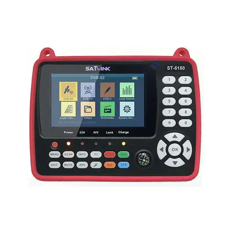 

SATLINK ST-5150 DVB-S2/T2/C COMBO HD Satellite Finder Meter H.265 HEVC MPEG-4 16APSK QPSK 8PSK 4.3 Inch TFT LCD Screen