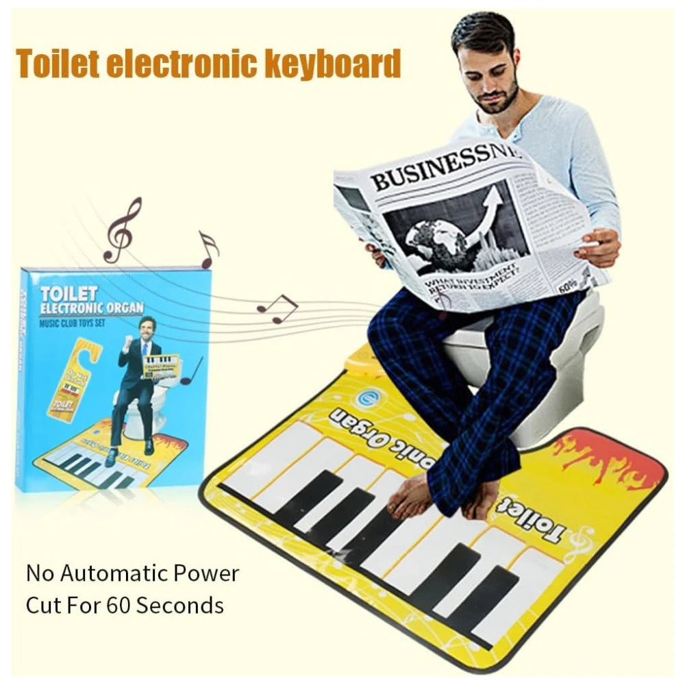 

Waterproof Electronic Keyboard Mat Bathroom Art Piano Sound Carpet Unique Gift Idea for Bath Decor Toile Potty Fun Musical Floor