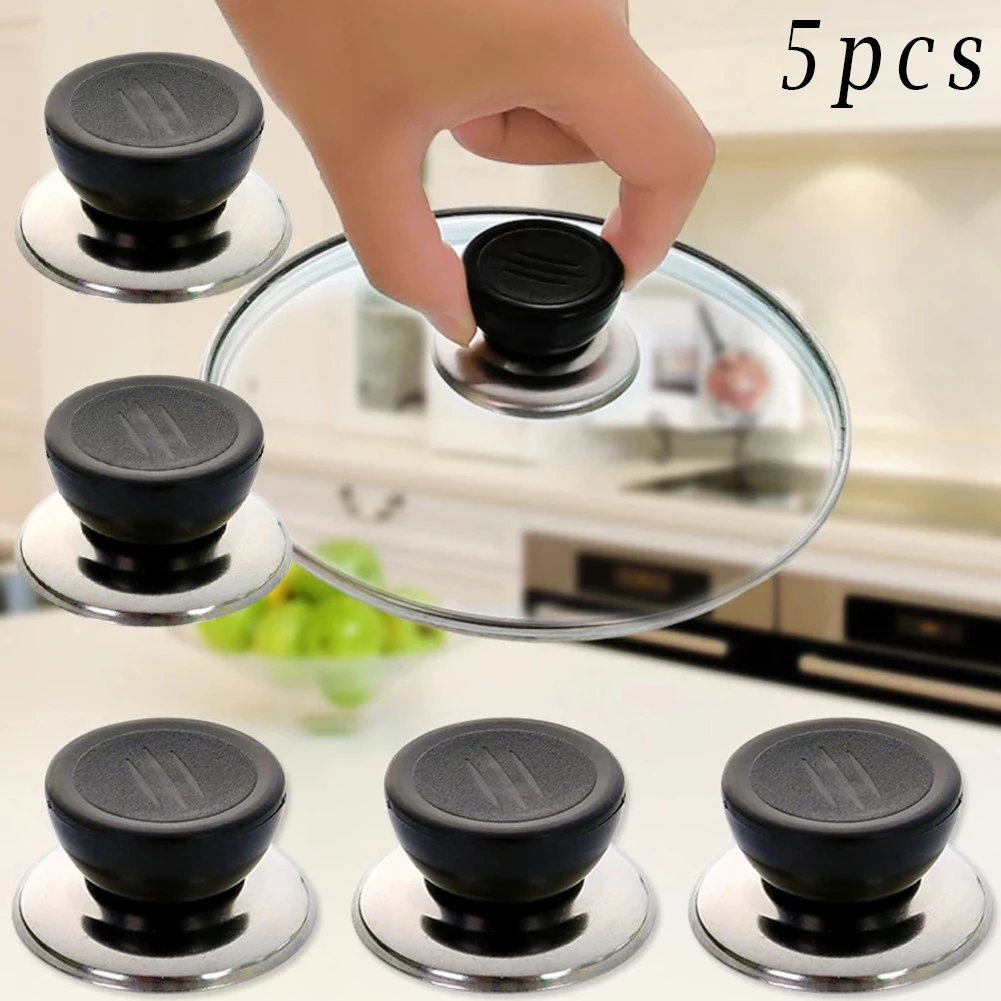 

5pcs Kitchen Cooking Pot Pan Lids Replacement Knob Lifting Handle Saucepan Lid Uni-versal Pot Lid Handle Kitchen Cookware