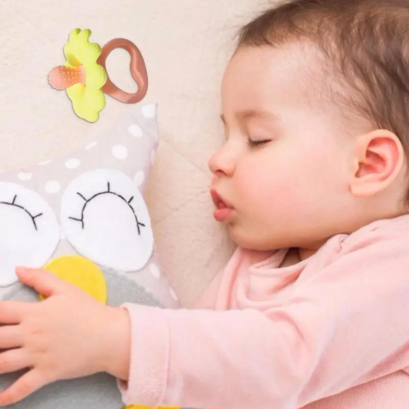 زهرة على شكل عضاضة للأسنان ، التسنين القفاز ، الغذاء الصف طفل اليد عضاضة ، سيليكون مضغ لعب للأطفال ، التسنين قبضة #2