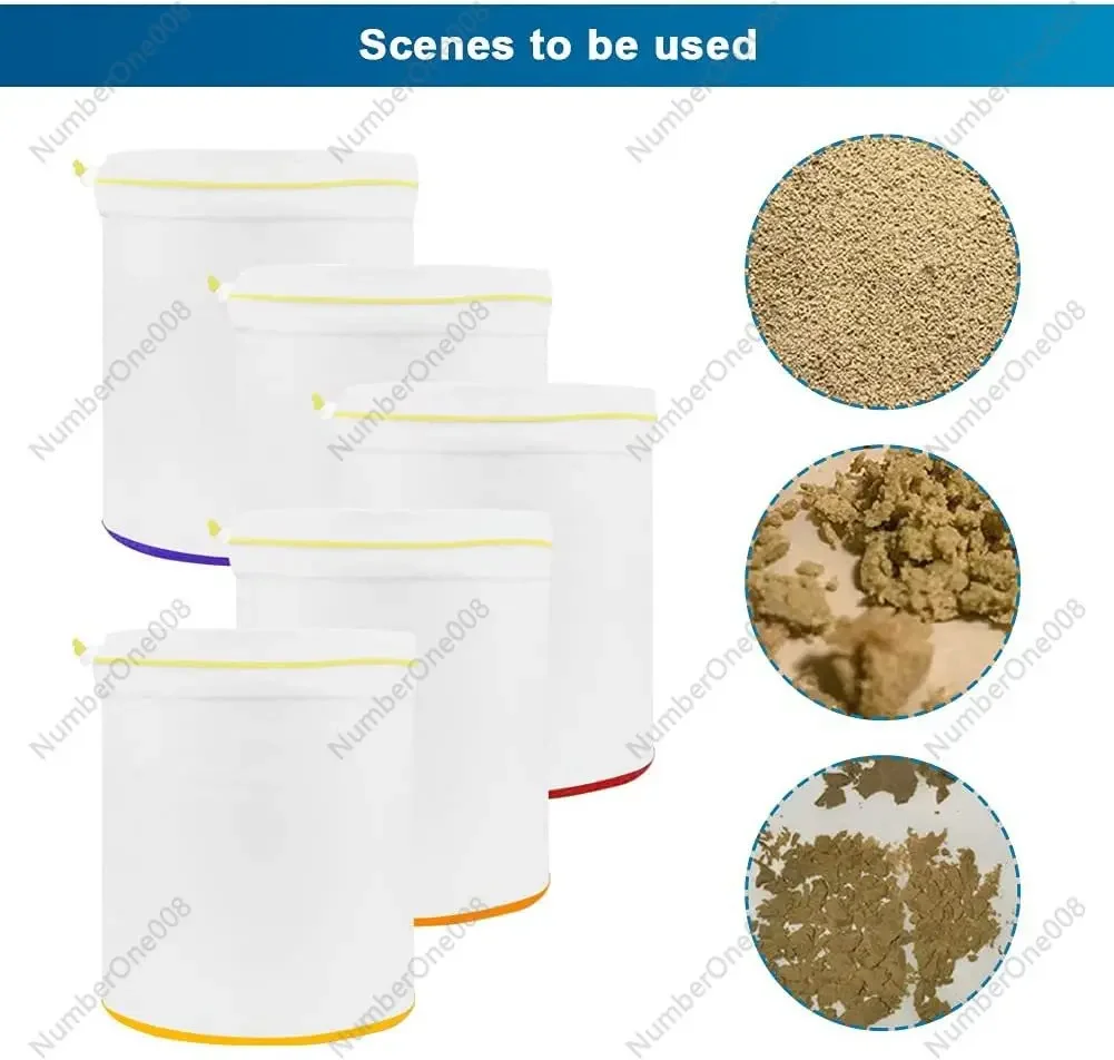 1gallon 5Bags Kit All Mesh Bubble Bags Hash Ice Filter Extraction Bag Press Screen 25 Micron for Flower Red Wine Plants Nuts
