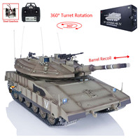 1/16 RC Tank Heng Long IDF Merkava MK IV 3958 360° Turret Rotary Upgrade Version TK-7.0 Metal Tracks Model Toy TH22647