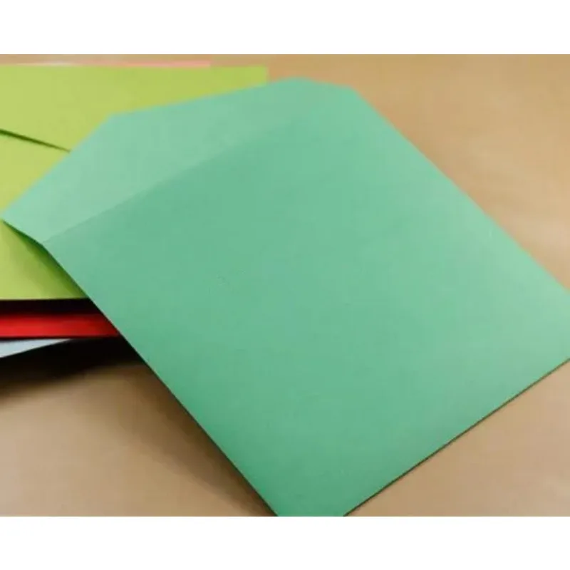 50pcs/lot-10*10cm,12.7*12.7cm,15.8*15.8cm Color envelopes Square envelopes for bank card membership card wedding invitation