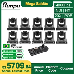 4k60fps NDI POE PTZ Camera 20X Zoom Live Streaming Camera and 1pc NDI PTZ Camera Controller for Video Conference 1-10pcs