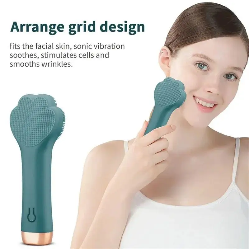 Nettoyant facial en silicone pour cheveux doux portable, vibration entre-temps, outil puissant pour nettoyer les pores