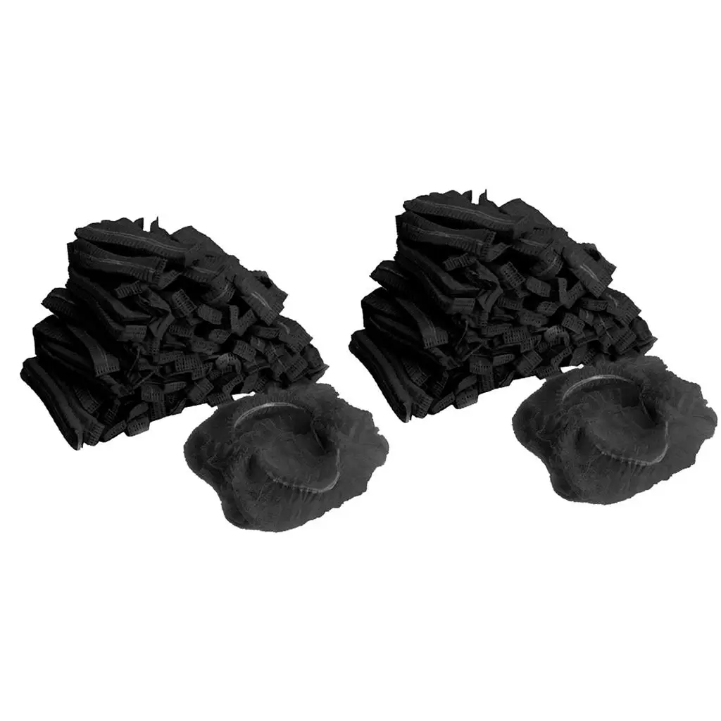 200x Disposable Mob Cap Elastic Dustproof Hats Kitchen Hair Salon Labs