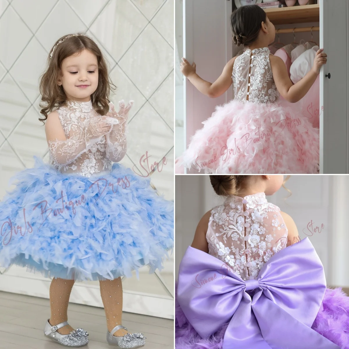 robe-de-demoiselle-d'honneur-personnalisee-pour-bebe-princesse-couleur-violette-avec-plumes-et-perles-pour-le-1er-anniversaire-mariage-soiree-concours-de-beaute-pour-enfants