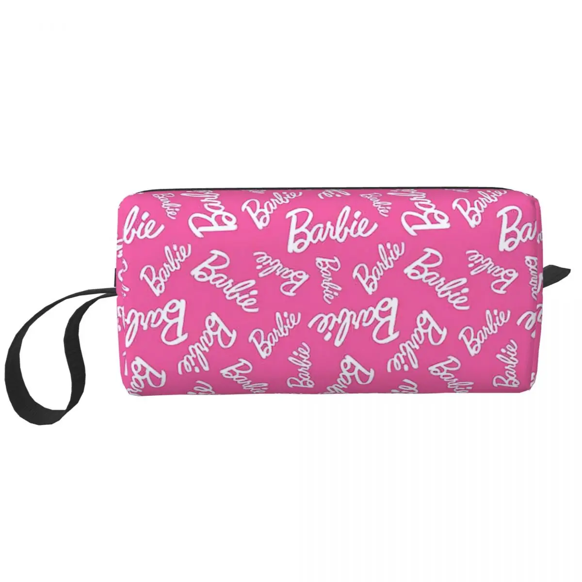 Pink Barbi Pattern Makeup Bag Pouch Cosmetic Bag Travel Toiletry Small Makeup Pouch Storage Purse Large Capacity