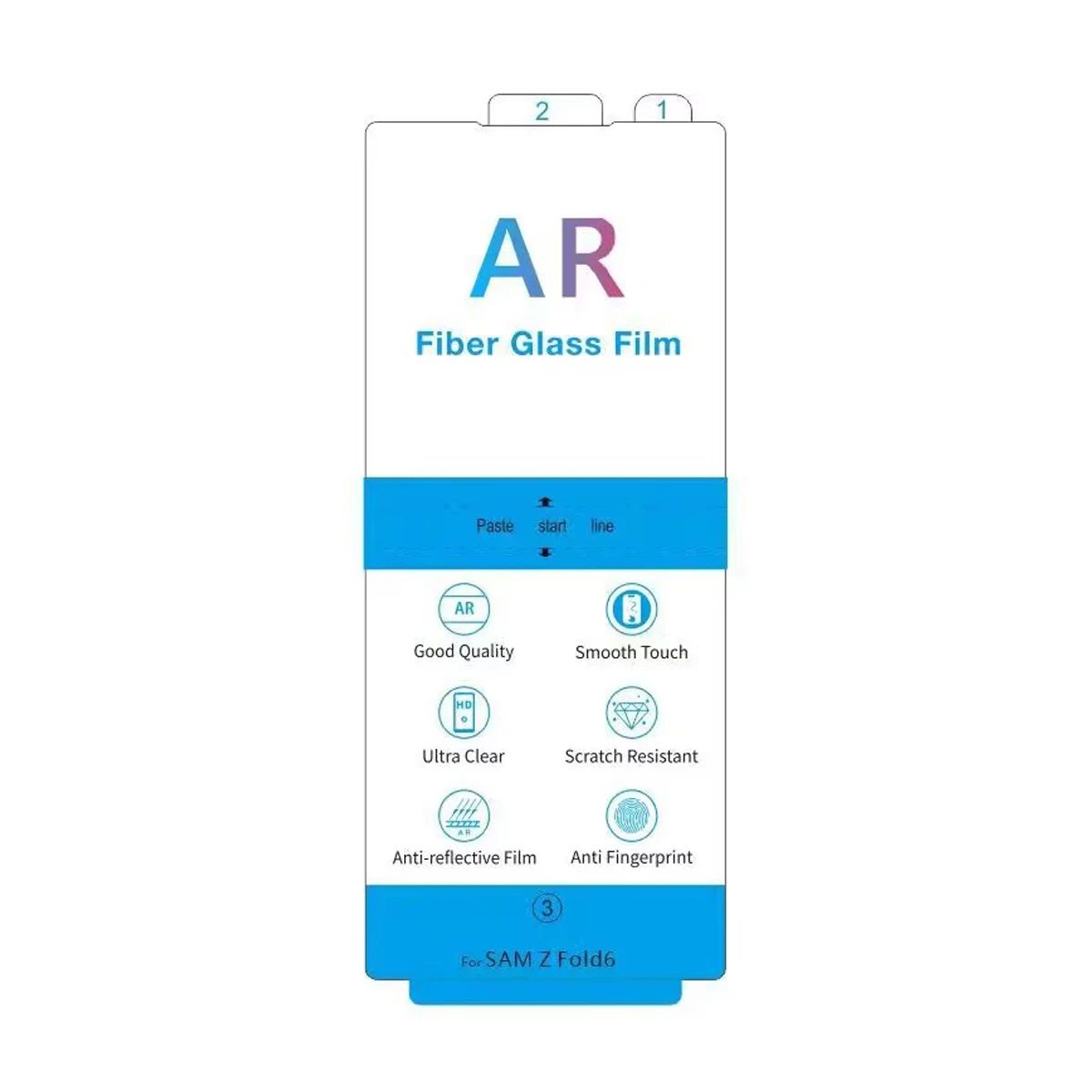 2 Stück HD Anti-Reflexions-AR-Faserfolie für Samsung Galaxy Z Fold 8 Ultra 6 7, Displayschutzfolie für das äußere Display, verbesserte Transparenz, AR-Folie. – Detail 2