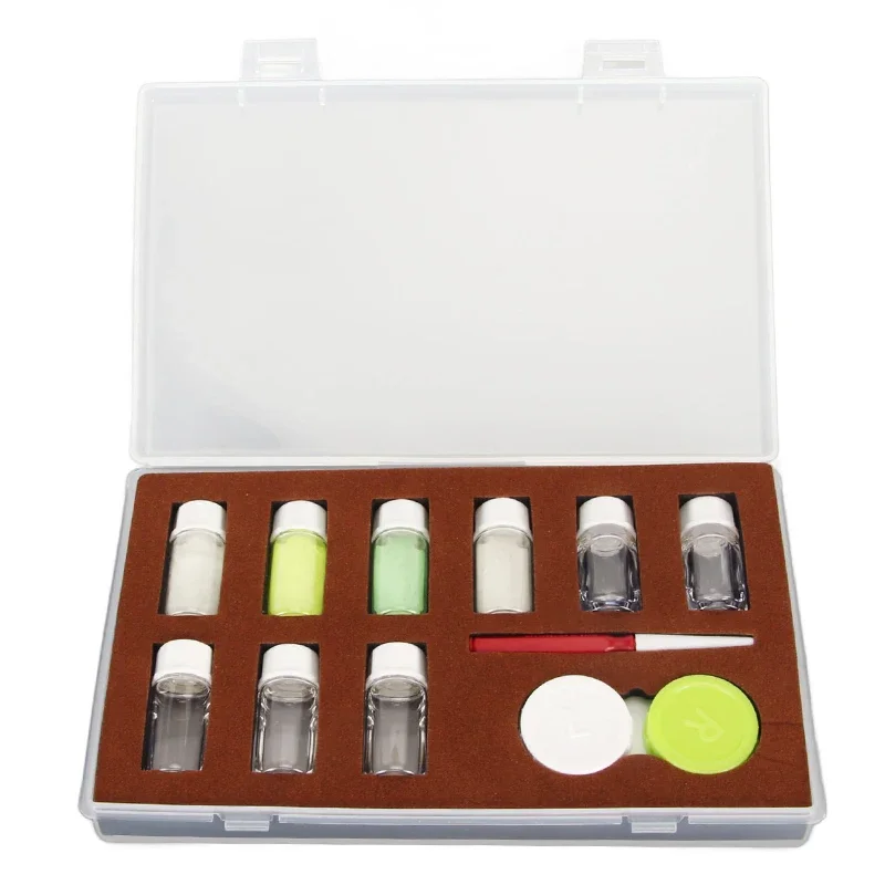 Watch Repairing Fluorescent Powder 4 Colors Multifunctional Luminous Powder Kit with Tray Pen Watch Repair Tool for Watchmakers