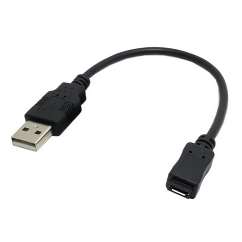 Micro USB B Type 5pin Female to USB 2.0 Male Connector Extension Cable 25cm