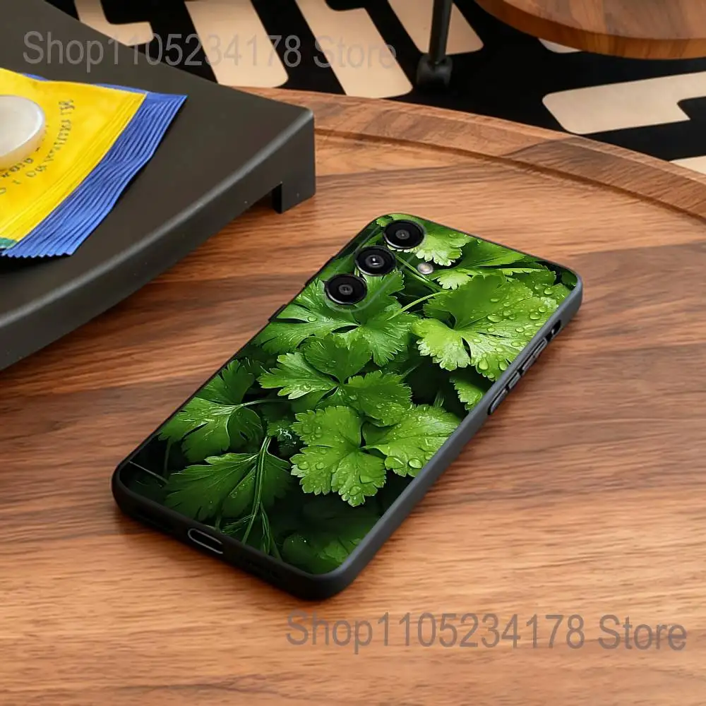 Green Vegetables Ins  Phone Case for Samsung S24 S22 S25 Ultra S9 S20 FE S23 Plus S10 S21 Shockproof Funda Cover