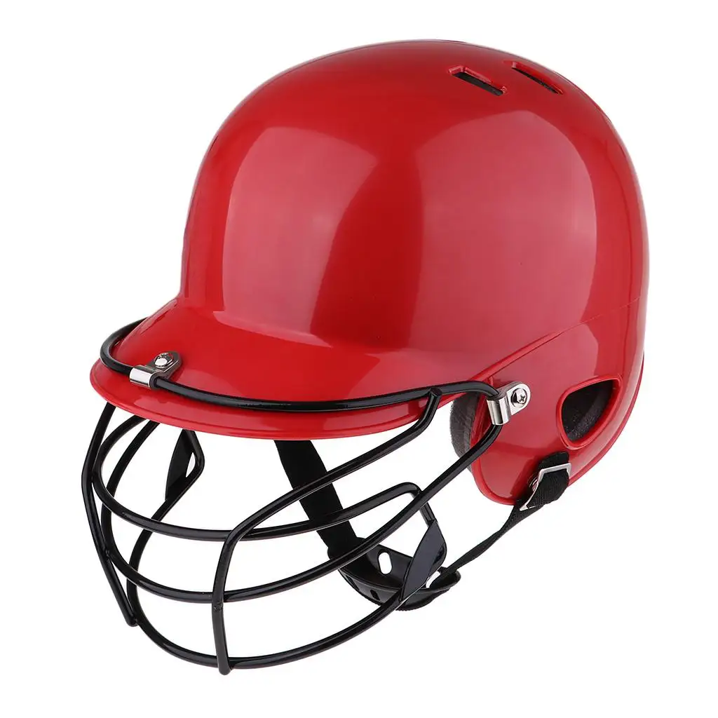 Baseball Batting Helmet Softball Compact Mask Density Impact Head Face Guard with Ear Protector