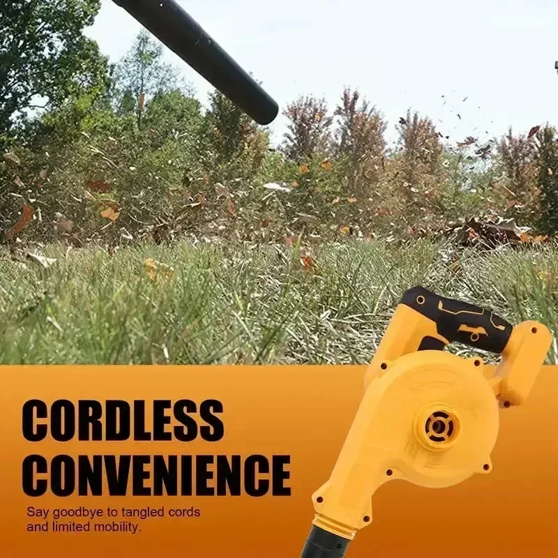 Cordless Leaf Blower Electric Jobsite Air Blower 2-in-1 Handle Electric Blower and Vacuum Cleaner for Dewalt Battery Pin