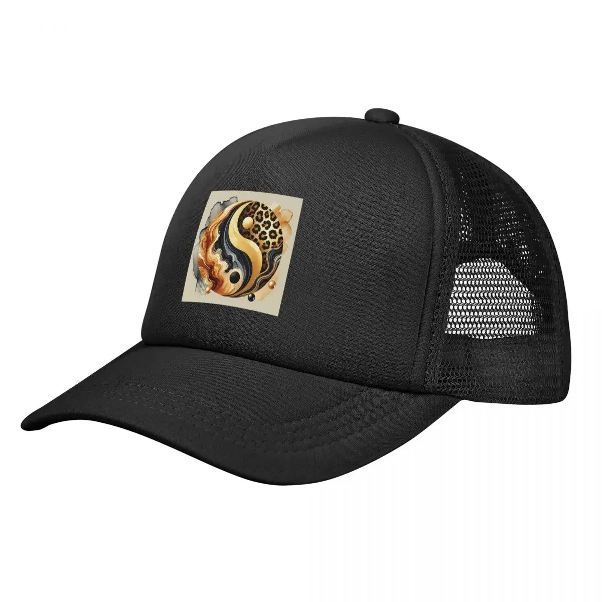 Leopard Yin Yang Luxury Gold Marble Balance Mesh Baseball Caps Snapback Baseball Hats Breathable Casual Casquette Outdoor