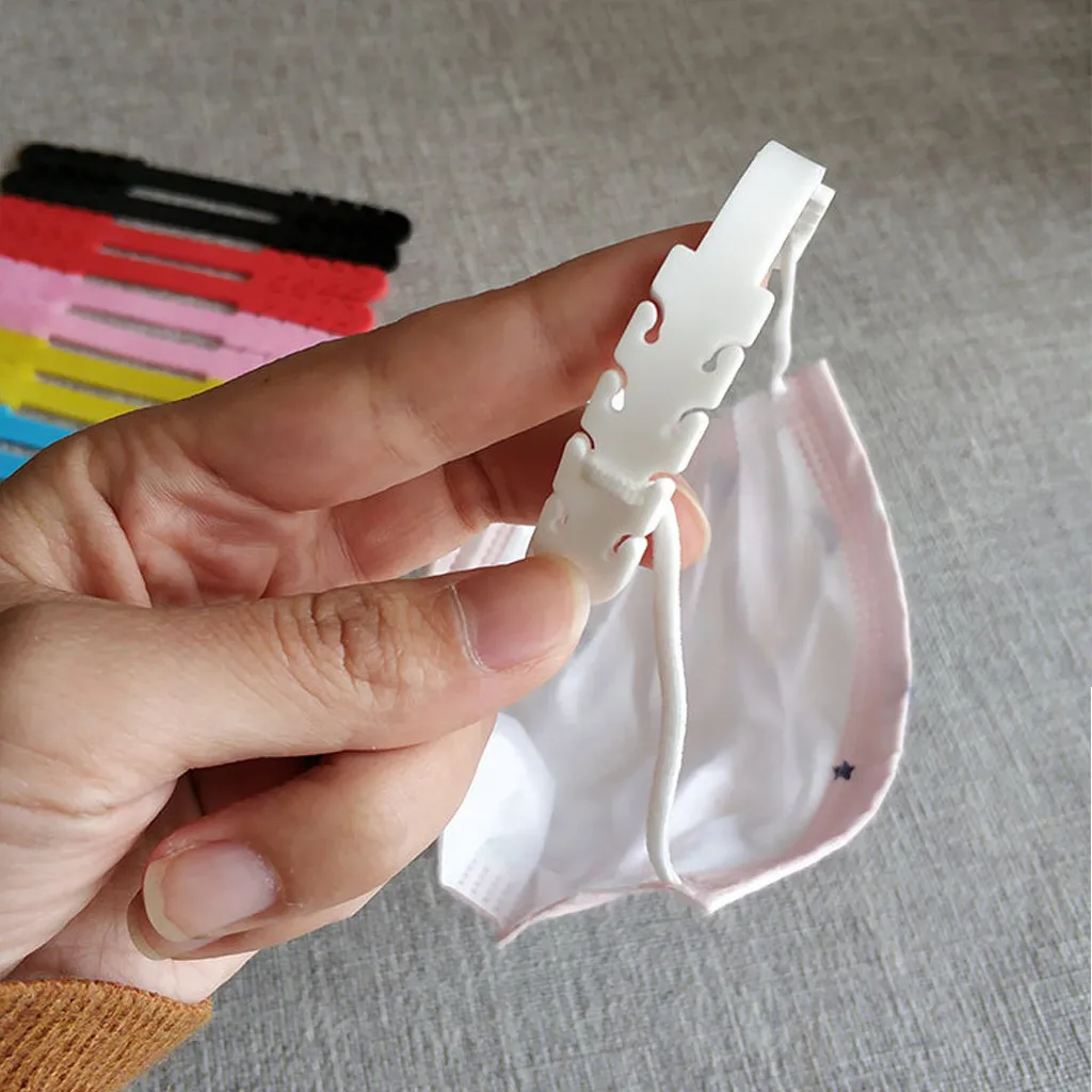 قناع مضاد للخنق لحماية الأذن، ملحقات قناع خطاف الأذن قابلة للتعديل، لون سادة، متعدد الألوان، حماية يومية عملية #5