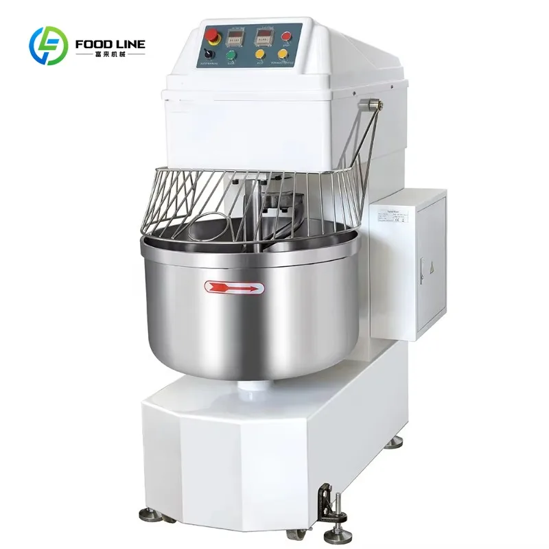 Electric Commercial Dough Mixer 40kg 100L Bakery Spiral Mixer Heavy Duty Kneading Machine Factory Price Custom