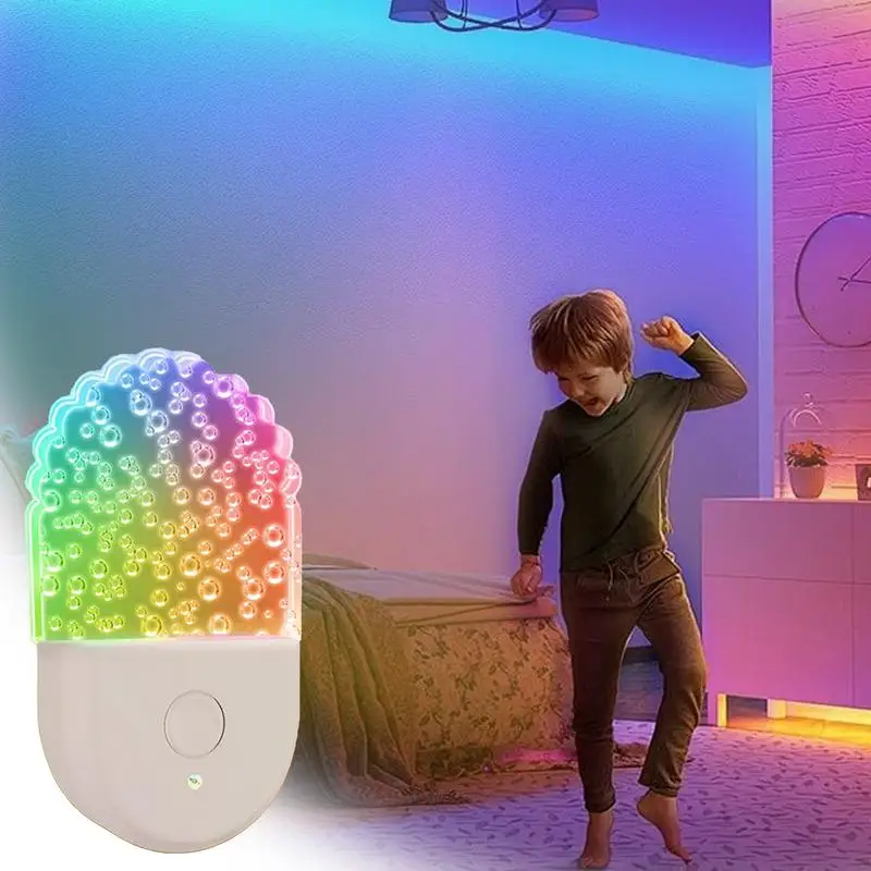 Plug In Night Light Wall Socket Led Night Lamp For Kids With 6 Colors Plug-in Multicolor Led Night Light For Stairway Hallway