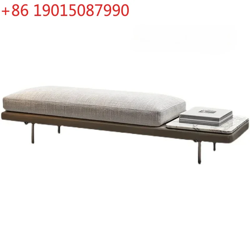 

Итальянская минималистичная скамья для изножья кровати, простая скамья для гостиной, современный диван в стиле лёгкой роскоши, табурет для переобувания у входа в дом.