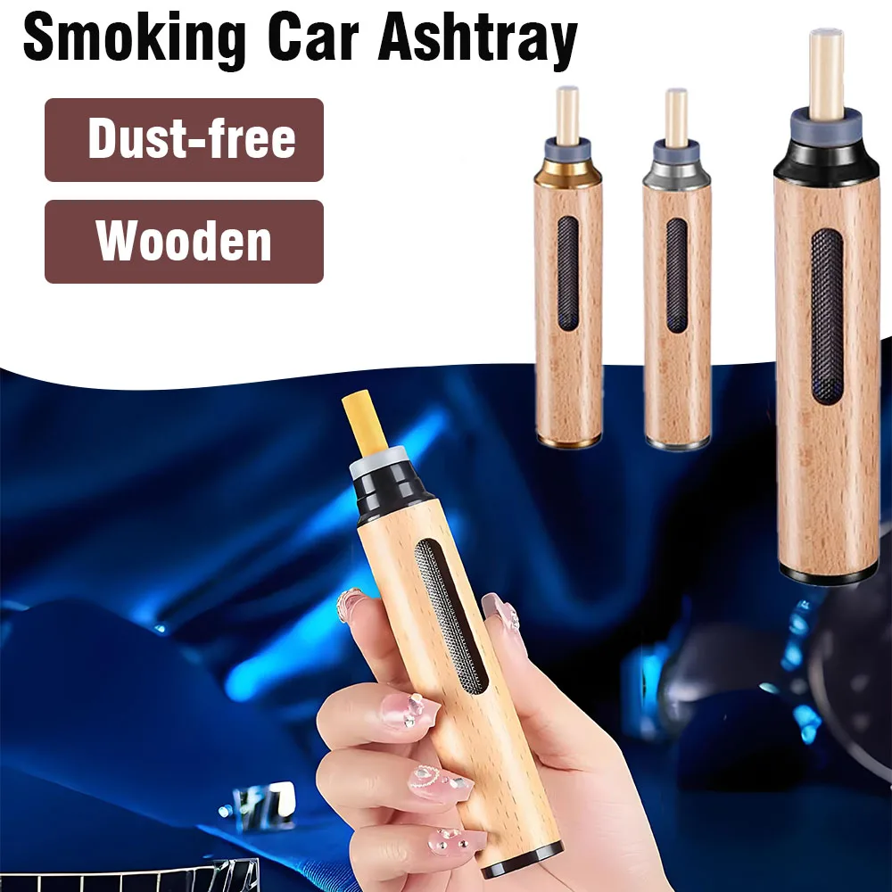 cigarette ashtray portable New Car Auto Blue LED Light Smokeless Ashtray Holder Black Dark Green Portable Cylinder