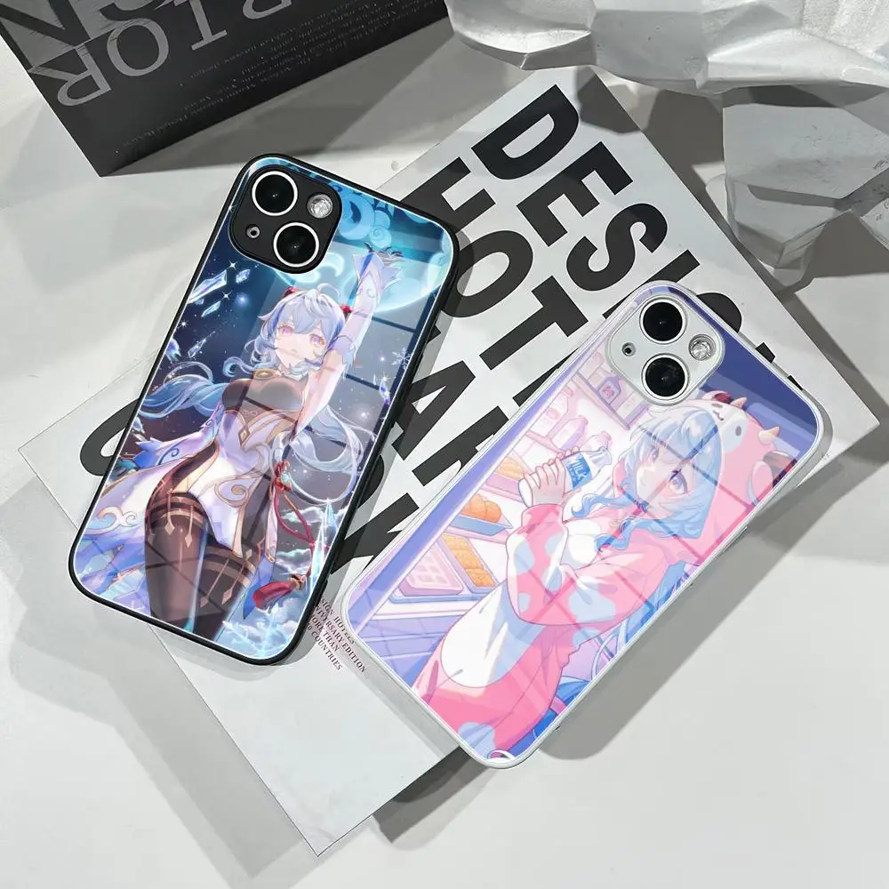 

Ganyu Phone Case Tempered Glass For IPhone 16 15 Pro Max 14 13 12 Mini Plus Samsung S24 S23 Ultra phone case
