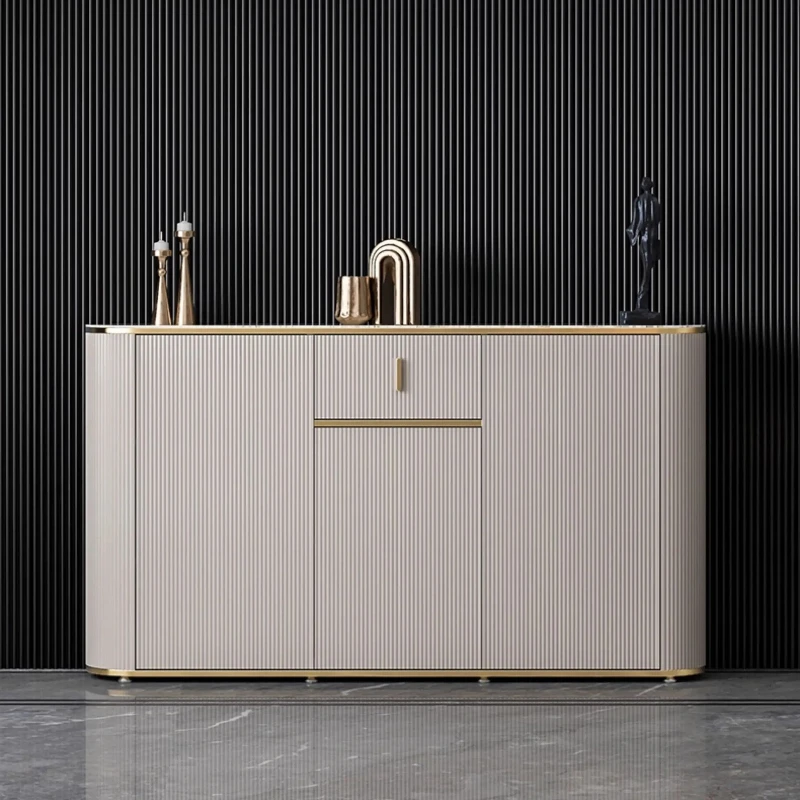 Home Luxury ultra thin dining side cabinet light luxury modern simple rock slab living room locker sideboard cabinets furniture