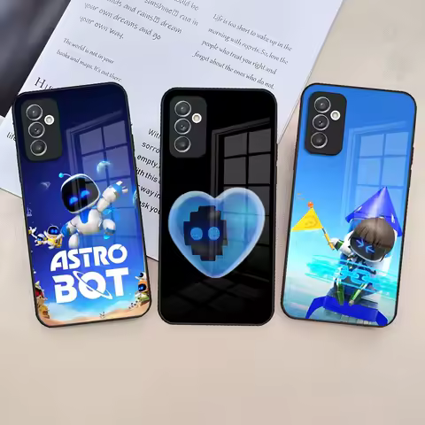 Game Astro Bot Phone Case for Samsung Galaxy S24 S23 S22 S21 S20 A24 A34 A54 A53 Note20 M54 Fe Ultra Plus Glass