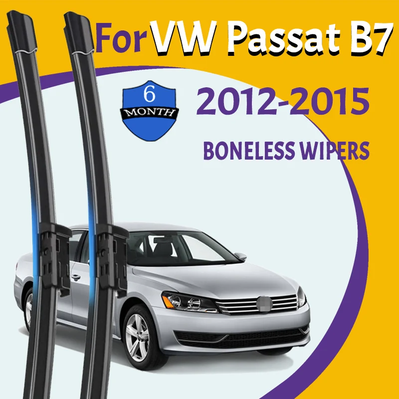 

Wiper Blades For VW Passat B7 2012-2015 Front Windshield Clean Window Windscreen Auto Parts Car Rain Brushes 24''+19'