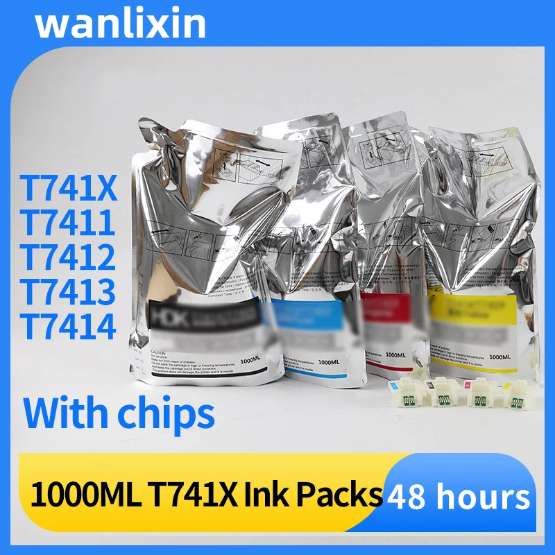 1L T7411 T7414 T741X Ink Packs Dye Sublimation Ink Pack Compatible For Epson  F6000 F6070 F6200 F6270 F7000 F7200 F7270 F9200Ink