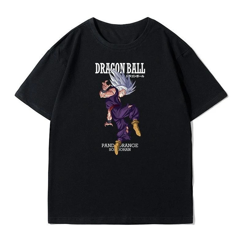 

Dragon Ball Collaboration T-shirt, Cartoon and Comic Beast Gohan Merchandise, Japanese-style 2D Student Couple Outfit T-shirt