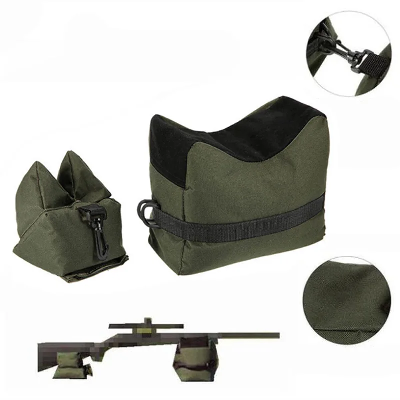 

Front & Rear Rifle Target Bench Unfilled Stand Support Sandbag Hunting Accessories Bag Tactical Sniper Shooting Gun Rest Bag Set