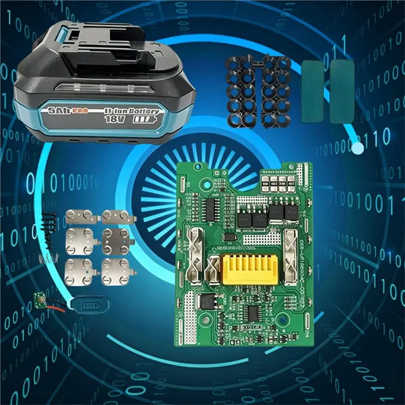 ●For BL1830 BL1840 BL1850 10X18650 Battery Case Li- Battery Charging Protection Board For Power Tools 2