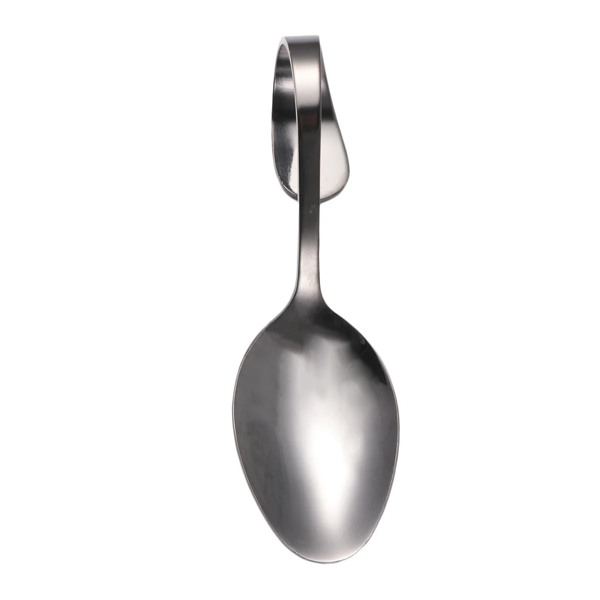 

Stainless Steel Spoon Curved Handle Mirror Polished Skin Safe Rust Resistant Ideal for Buffet Wedding Serving Tableware