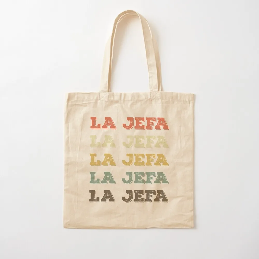 

La Jefa Shirt, Vintage Apparel, Mama Spanish Tshirt Latina Shirt Clothing, Chicana Mexican Tees Tote Bag