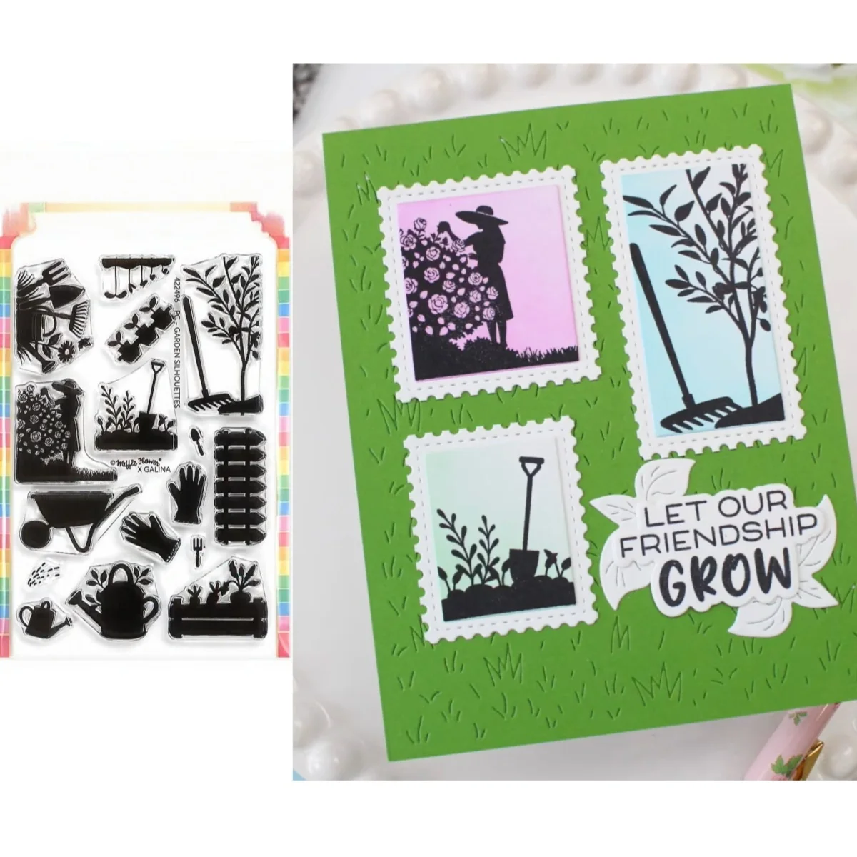 Garden Silhouettes Stamp Metal Cutting Dies for Scrapbooking for DIY Photo Decorative Embossing Supplies Make Paper Cards Crafts